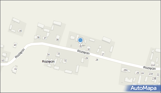 Rozięcin, Rozięcin, 31, mapa Rozięcin