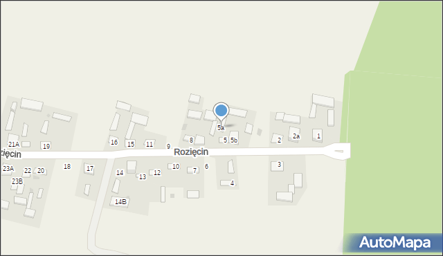 Rozięcin, Rozięcin, 5a, mapa Rozięcin