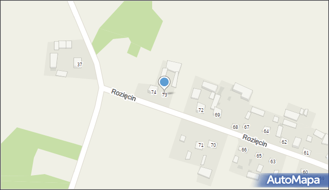 Rozięcin, Rozięcin, 73, mapa Rozięcin