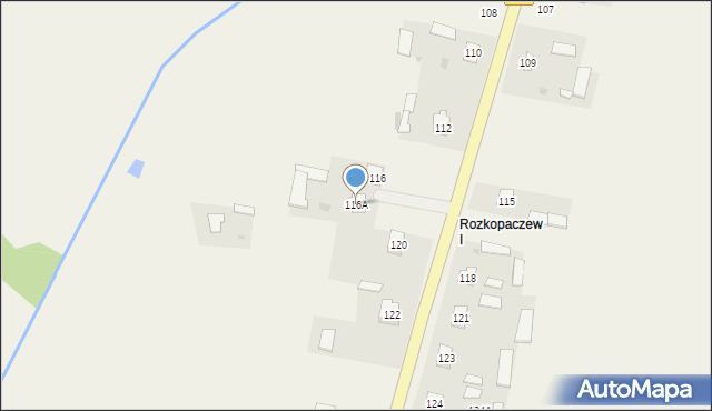 Rozkopaczew, Rozkopaczew, 116A, mapa Rozkopaczew