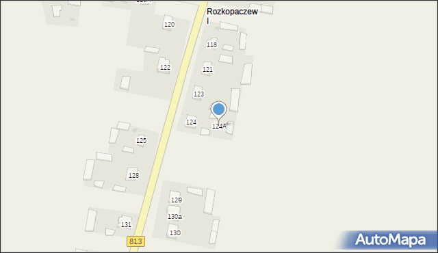 Rozkopaczew, Rozkopaczew, 124A, mapa Rozkopaczew