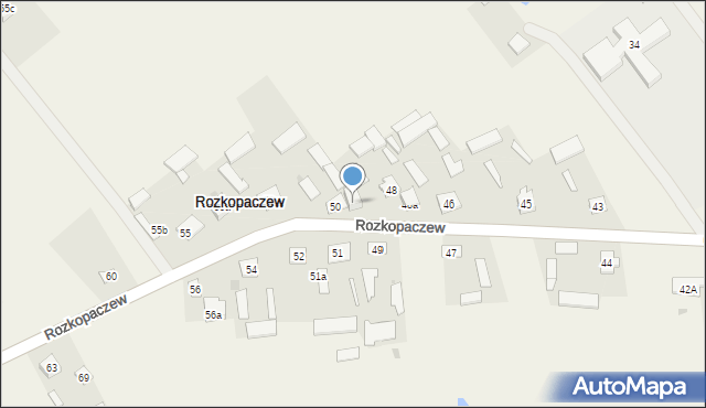 Rozkopaczew, Rozkopaczew, 50a, mapa Rozkopaczew