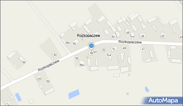 Rozkopaczew, Rozkopaczew, 54, mapa Rozkopaczew