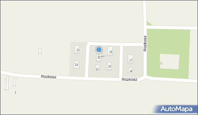 Rozkosz, Rozkosz, 21, mapa Rozkosz