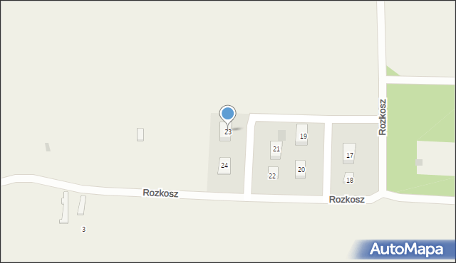 Rozkosz, Rozkosz, 23, mapa Rozkosz