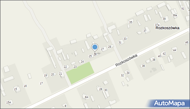 Rozkoszówka, Rozkoszówka, 26, mapa Rozkoszówka