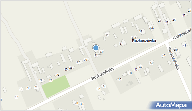 Rozkoszówka, Rozkoszówka, 31, mapa Rozkoszówka