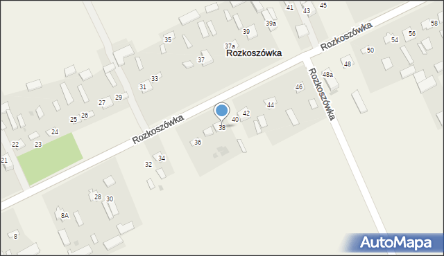 Rozkoszówka, Rozkoszówka, 38, mapa Rozkoszówka