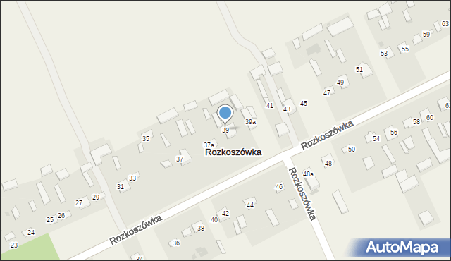 Rozkoszówka, Rozkoszówka, 39, mapa Rozkoszówka