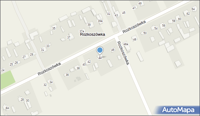 Rozkoszówka, Rozkoszówka, 44, mapa Rozkoszówka