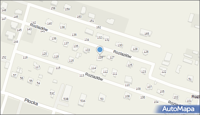 Rozlazłów, Rozlazłów, 129, mapa Rozlazłów