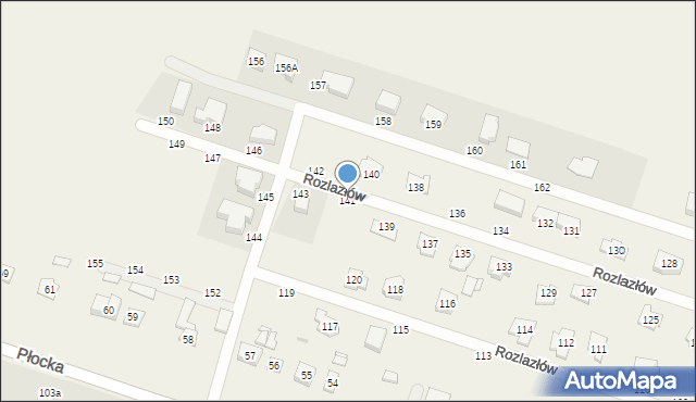 Rozlazłów, Rozlazłów, 141, mapa Rozlazłów