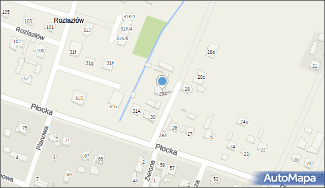 Rozlazłów, Rozlazłów, 29A, mapa Rozlazłów