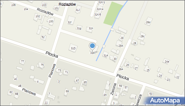 Rozlazłów, Rozlazłów, 31b, mapa Rozlazłów