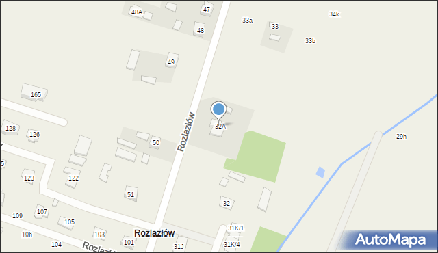 Rozlazłów, Rozlazłów, 32A, mapa Rozlazłów