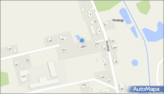 Rozłogi, Rozłogi, 10B, mapa Rozłogi