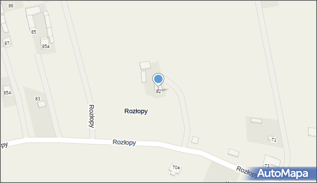 Rozłopy, Rozłopy, 82, mapa Rozłopy