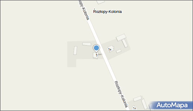 Rozłopy-Kolonia, Rozłopy-Kolonia, 5, mapa Rozłopy-Kolonia