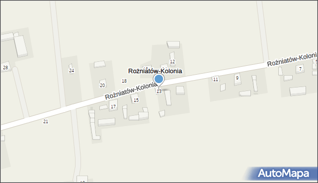 Rożniatów-Kolonia, Rożniatów-Kolonia, 13, mapa Rożniatów-Kolonia