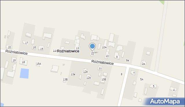 Rożniatowice, Rożniatowice, 12, mapa Rożniatowice