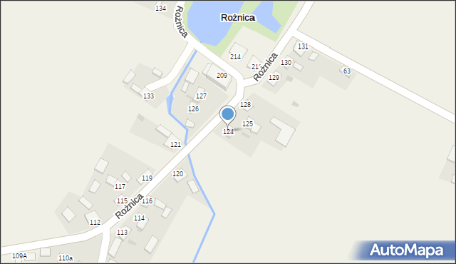 Rożnica, Rożnica, 124, mapa Rożnica