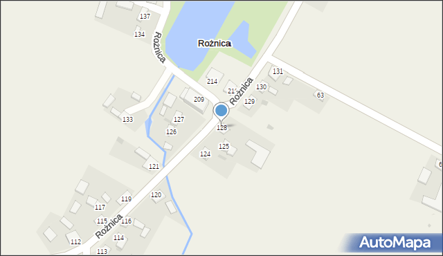 Rożnica, Rożnica, 128, mapa Rożnica