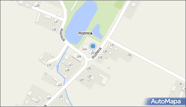 Rożnica, Rożnica, 210, mapa Rożnica