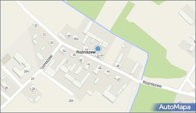 Rozniszew, Rozniszew, 42, mapa Rozniszew