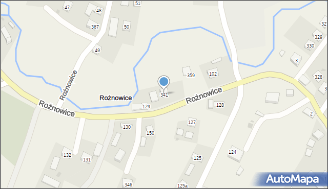 Rożnowice, Rożnowice, 341, mapa Rożnowice