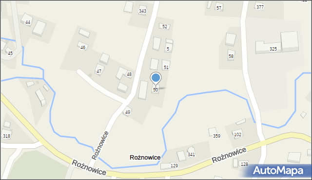 Rożnowice, Rożnowice, 50, mapa Rożnowice