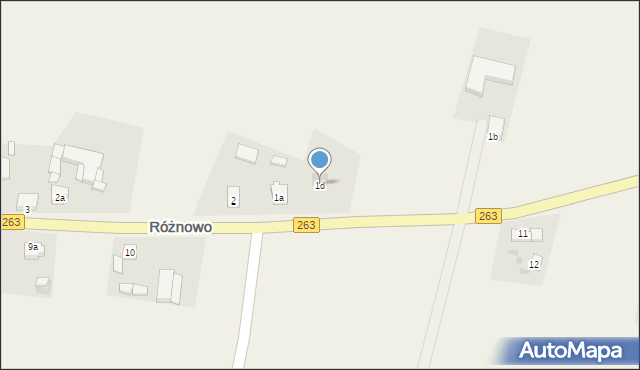 Różnowo, Różnowo, 1d, mapa Różnowo