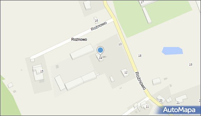 Rożnowo, Rożnowo, 14, mapa Rożnowo