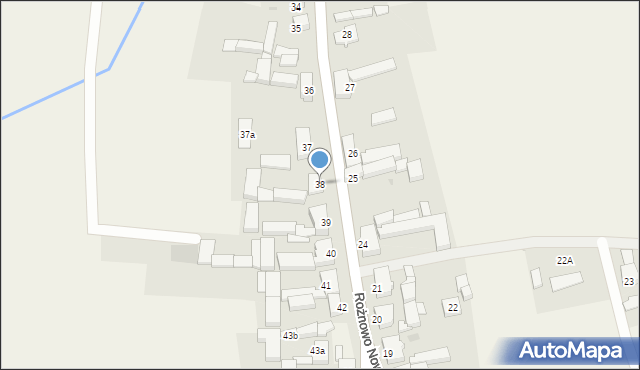 Rożnowo Nowogardzkie, Rożnowo Nowogardzkie, 38, mapa Rożnowo Nowogardzkie