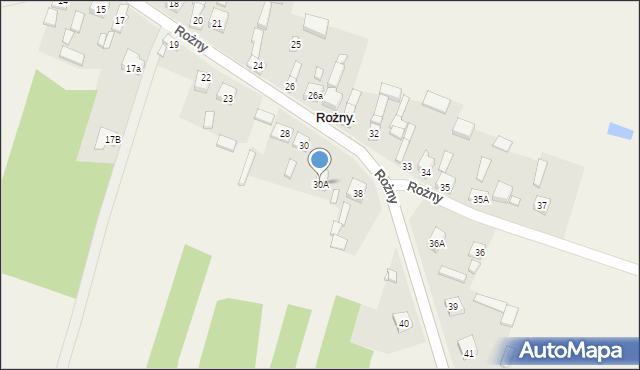 Rożny, Rożny, 30A, mapa Rożny