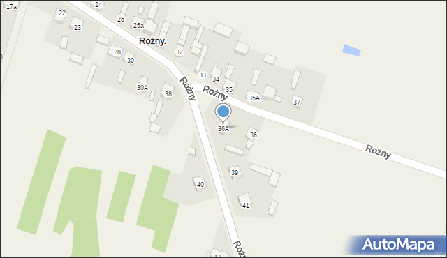 Rożny, Rożny, 36A, mapa Rożny