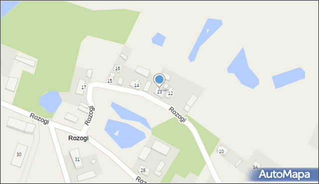 Rozogi, Rozogi, 13, mapa Rozogi