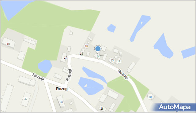 Rozogi, Rozogi, 14, mapa Rozogi