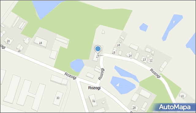 Rozogi, Rozogi, 17, mapa Rozogi