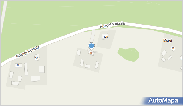 Rozogi, Rozogi-Kolonia, 31, mapa Rozogi