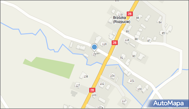 Rozpucie, Rozpucie, 13, mapa Rozpucie