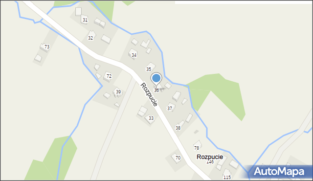 Rozpucie, Rozpucie, 36, mapa Rozpucie