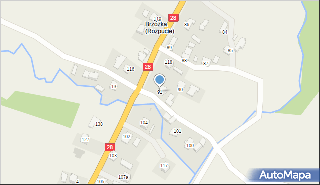 Rozpucie, Rozpucie, 91, mapa Rozpucie