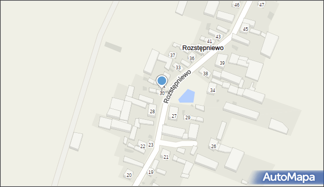 Rozstępniewo, Rozstępniewo, 30, mapa Rozstępniewo