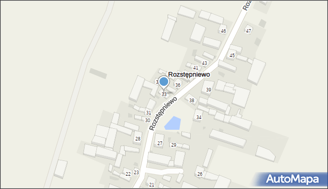 Rozstępniewo, Rozstępniewo, 33, mapa Rozstępniewo