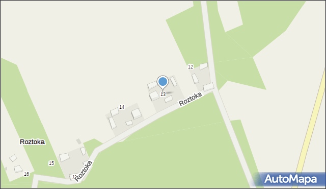 Roztoka, Roztoka, 13, mapa Roztoka