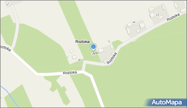 Roztoka, Roztoka, 15, mapa Roztoka