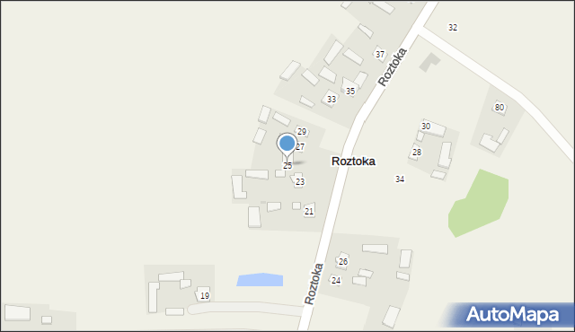 Roztoka, Roztoka, 25, mapa Roztoka