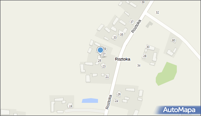 Roztoka, Roztoka, 27A, mapa Roztoka