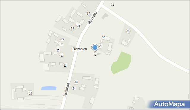 Roztoka, Roztoka, 34, mapa Roztoka