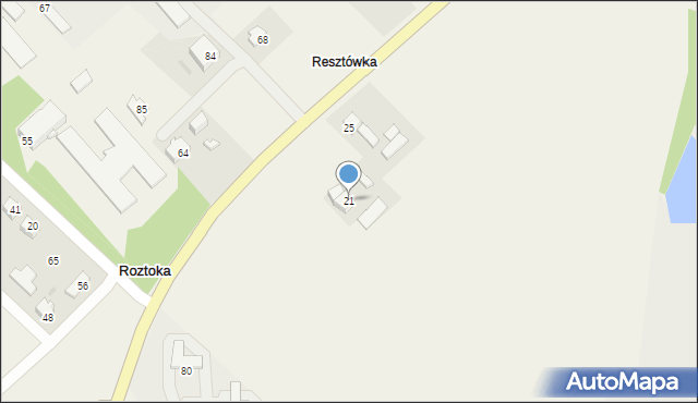 Roztoka, Roztoka, 21, mapa Roztoka